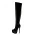 Agodor Women's High Heels PlatformThigh High Boots Patent Leather Long Boots
