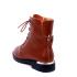Agodor Women's Flat Heel Leather Lace up Martin Boots with Zipper Winter Shoes