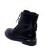 Agodor Women's Flat Heel Leather Lace up Martin Boots with Zipper Winter Shoes