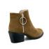 Agodor Women's Chunky Heels Suede Leather Ankle Boots with Zipper Winter Boots Shoes