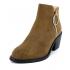 Agodor Women's Chunky Heels Suede Leather Ankle Boots with Zipper Winter Boots Shoes