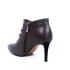 Agodor Women's Pointed Toe Grain Leather High Heels Stiletto Ankle Boots with Zipper