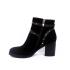 Agodor Women's Chunky Heels Suede Ankle Boots with Studs and Zippers Buckles Shoes