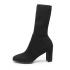 Agodor 2017 Brand Design Cashmere Knitting Elastic Women Shoes Woman Sexy Square High Heels Party Boots
