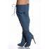 Agodor Women's Peep Toe High Heels Lace up Denim Thigh High Boots