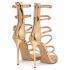 Agodor Women's Open Toe Ankle Strap High Heels Sandals with Buckles Stiletto Gold Party Nigh Club Shoes